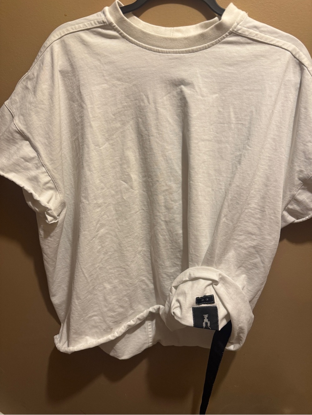 Rick Owens White Short-Sleeve Crewneck Tee